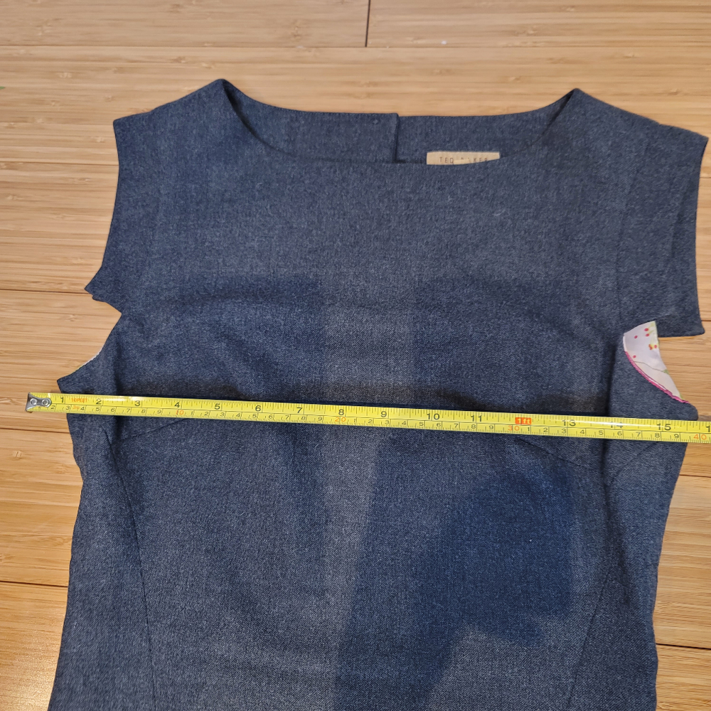 Ted Baker MIDI Dress Size 1 Gray - Picture 15 of 16